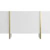 Hangend Tv-Meubel Met 4 Deuren Van Mdf - Wit En Goudkleurig - Luvonia