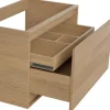 Hangend Wastafelmeubel Met Opzetwastafel In Steen Eikenfineer 80 Cm Mesliva