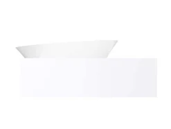 Hangende Vaste Wastafel Met Handdoekhouder - Wit - L100 X B54 X H20 Cm - Yumiko
