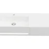 Hangende Wastafel Met Handdoekhouder - Wit - L90 X B40 X H17 Cm - Gandaki