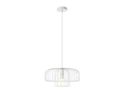 Hanglamp Met Draadstructuur Met Design-Stijl Van Metaal - D40 X H130 Cm - Wit - Andromaque