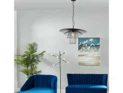Hanglamp Met Draden Vlindermodel Machaon - Metaal - L59 X H95 Cm - Zwart