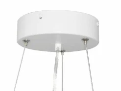 Hanglamp Met Ledverlichting Van Metaal En Aluminium - D45 Cm - Wit En Naturel - Derry