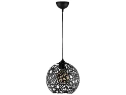 Hanglamp Met Verstelbare Hoogte Celindra - D. 25 X H. 39/119 Cm - Zwart