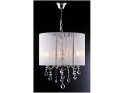 Hanglamp Toscani Van Witte Draden - H 100Cm - Passementstrookje Van Kristal