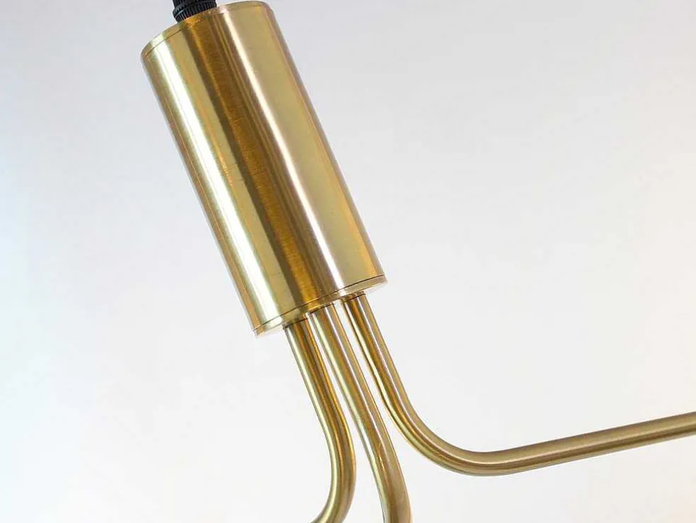 Hanglamp Van Glas En Metaal - D90 X H182 Cm - Goud - Kenora