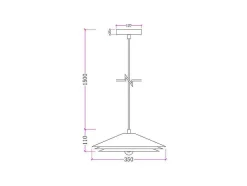 Hanglamp Van Metaal - D35 X H161 Cm - Groen - Kiruna