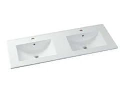 Hangmeubel Voor Badkamer Met Strepen Met Inbouwwastafel - Zwart - 120 Cm - Zevara