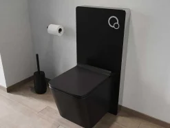 Hangtoilet Pakket In Mat Zwart Met Decoratieve Inbouwreservoir - Clemona