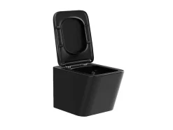 Hangtoilet Pakket In Mat Zwart Met Decoratieve Inbouwreservoir - Clemona