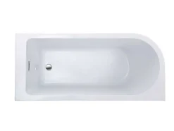 Hoekbad - 201 Liter - 150 X 75 X 58 Cm - Wit - Rechtse Hoek - Anika