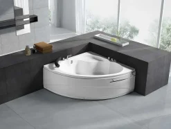 Hoekbad Met Kraan Navona - 263 L - 135 X 135 X H54 Cm