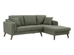 Hoekbank Met Hoek Rechts Van Groene Stof Totora