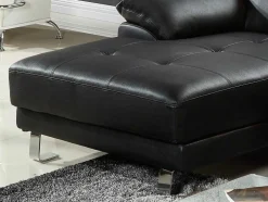 Hoekbank Van Hoogwaardig Leer Excelsior Ii - Zwart - Hoek Links