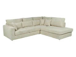 Hoekbank Van Ribfluweel Mondovi - Beige - Hoek Rechts