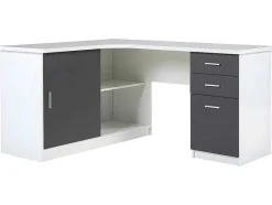 Hoekbureau Norwy - 2 Deuren & 2 Laden - Mdf Blad Met Granieteffect