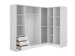 Hoekkast Met 6 Deuren En 3 Lades - L213 Cm - Wit - Listowel
