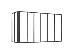 Hoekraam Werkplaats Van Gepoedercoat Aluminium - L180 X B60 X H130 Cm - Zwart - Bayview