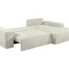 Hoekslaapbank Amelia Van Pascal Morabito - Ribfluweel - Beige - Hoek Rechts