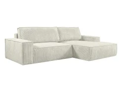 Hoekslaapbank Amelia Van Pascal Morabito - Ribfluweel - Beige - Hoek Rechts