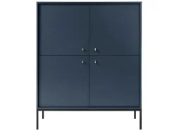Hoge Buffetkast Bogdan - 4 Deuren - Blauw