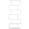 Hoge Stellingkast Tomini - 6 Vakken - Kleur: Wit
