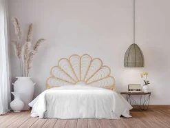 Hoofdbord 160 Cm - Rotan - Naturel - Flosia