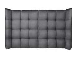 Hoofdbord Bed - Gebogen - 140 Cm - Stof - Grijs - Ludesa