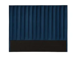 Hoofdeinde Sarah Met Verticale Naden - 140 Cm - Fluweel - Donkerblauw