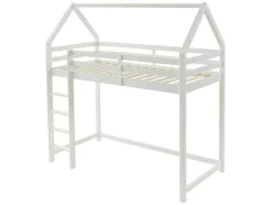 Hoogslaper 90 X 190 Cm - Grenen - Wit + Matras - Tarzia