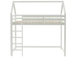 Hoogslaper 90 X 190 Cm - Grenen - Wit + Matras - Tarzia