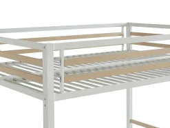 Hoogslaper 140 X 200 Cm - Metaal En Mdf - Wit - Jogui