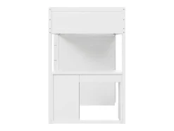 Hoogslaper 90 X 200 Cm Met Bureau, Opbergplanken, Lades En Ladder, Mdf-Hout, Wit