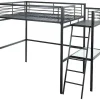 Hoogslaper Casual - Met Bureau - Kleur: Antraciet - Inclusief Matras 140 X 190 Cm