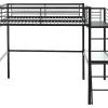 Hoogslaper Casual Ii - Bed 140 X 190 Cm - Bureau - Antraciet