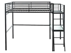 Hoogslaper Casual Ii - Bed 140 X 190 Cm - Bureau - Antraciet
