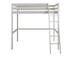 Hoogslaper Gedeon Ii - 140 X 190 Cm - Massief Grenen - Gebleekt + Matras