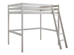 Hoogslaper Gedeon Ii - 140 X 190 Cm - Massief Grenen - Gebleekt + Matras