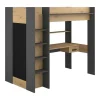 Hoogslaper Met Bureau En Kast - 90X200Cm - Naturel En Antraciet - Auckland