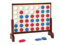Houten Reuze-Bordspel - 4 Op Een Rij - L79 X H72 Cm - Toupsi