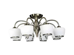 Imola Hanglamp, Messing, Wit, 75X75X30 Cm, Epikasa