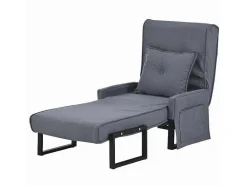 3-In-1 Converteerbare Fauteuil In Stof - Grijs