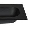 Inbouwwastafel In Hars Met Steenlook - Zwart - L60 X B46 Cm - Okiwa