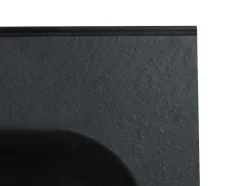 Inbouwwastafel In Hars Met Steenlook - Zwart - L60 X B46 Cm - Okiwa