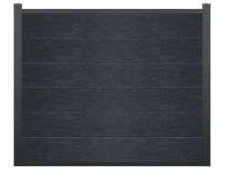 Ingraafbare Omheining H156 Cm - Set 6 Composietplaten + 2 Antracietkleurige Palen - Enola