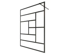 Inloopdouchewand Industriele Stijl Sefana - 140X200 Cm - Zwart
