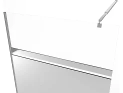 Italiaanse Douchewand Mat Zwart Met Spiegeleffect - 120 X 200 Cm - Zenado