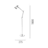 Jerona Vloerlamp, Groen, Chroom, 27,5X27,5X180 Cm, Epikasa