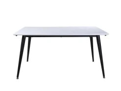 Jimmy Eetkamertafel 90X150/240Cm Met Extra Plaat Hpl Wit.