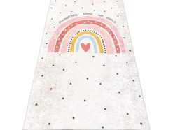Junior 51300.802 Tapijt Wasbaar Regenboog, Stippen Voor Kinderen Antis 160X220 Cm
